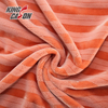 Kingcason Orange Stripe AB Yarn Cation Flannel Fleece Fabric