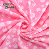 Kingcason Pink Burn Out Bow Tie Two Sides Brush Flannel Fabric
