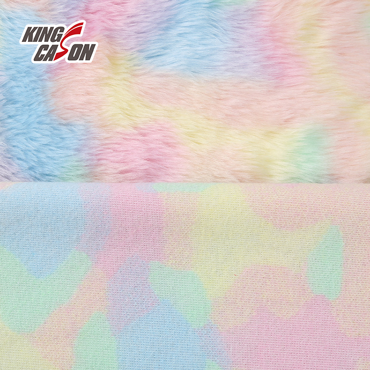 Kingcason Fantastic Luxury Tie Dyeing 40mm Faux Fur Fabric