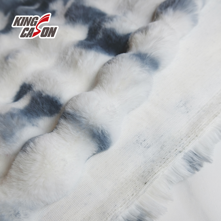 Kingcason 30mm Luxury Tie Dyeing Bubble Faux Fur Fabric