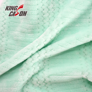 Kingcason Mint Green Two Sides Flannel Fleece Fabric