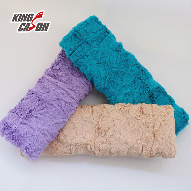 Kingcason Plain Luxury Purple Beige Green Faux Fur Fabric