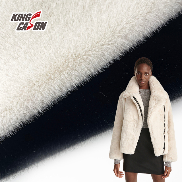 Black White Cozy Soft Garment Fake Fur Fabric