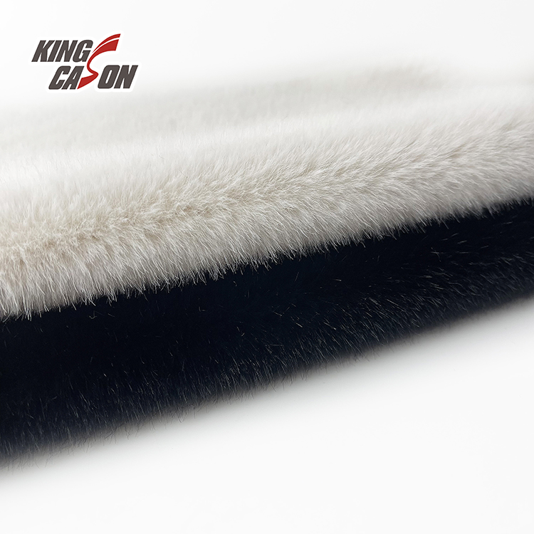 Black White Cozy Soft Garment Fake Fur Fabric