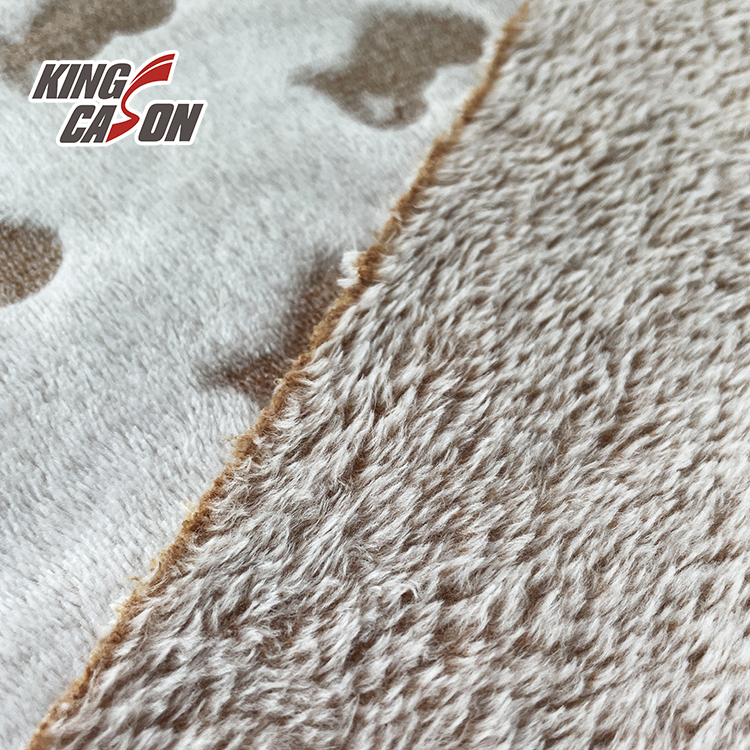 Kingcason Back Printing 270g Double Sides Flannel Fleece Fabric