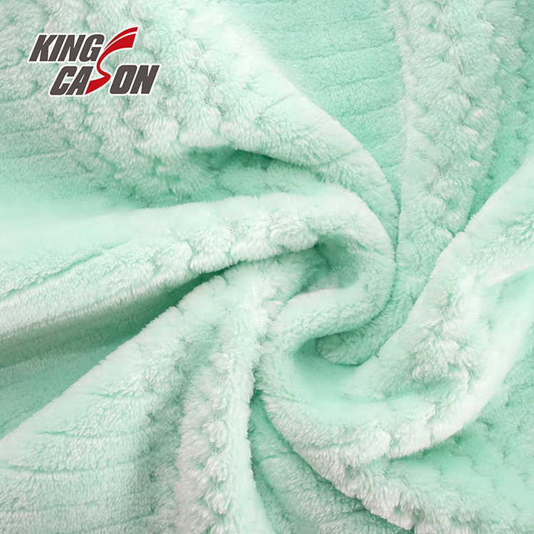 Kingcason Mint Green Two Sides Flannel Fleece Fabric