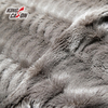 Kingcason Shiny Luxury Grey Faux Fur Fabric