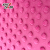 Solid Color Red Minky Dot Fleece Fabric