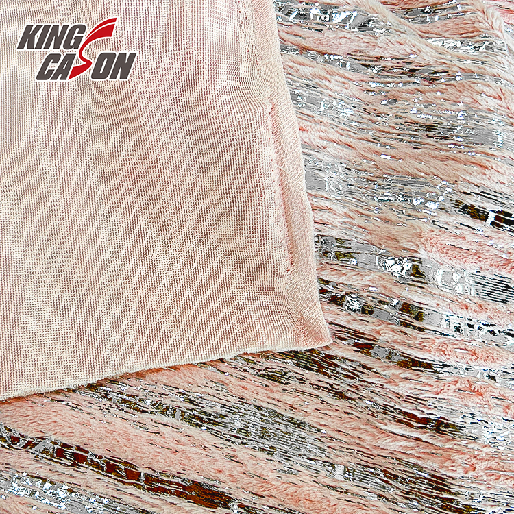 Kingcason Gold Stamping Pv Fleece Fabric