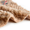Kingcason Orange Jacquard Faux Rabbit Fur Fabric
