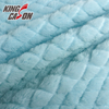 Kingcason Blue Geometric Rabbit Faux Fur Fabric
