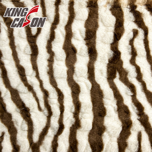 Kingcason Cow Printing 3D Embossed Imitation Fur Fabric