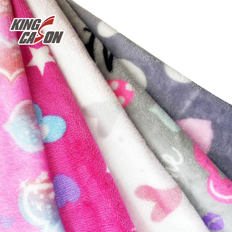 Two Side Print Weft knitting Polyester Flannel Fleece Fabric