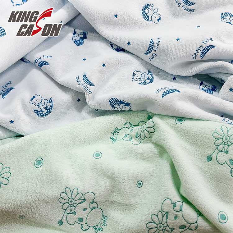 Kingcason Glue Printed Sper Soft Velvet Minky Fabric