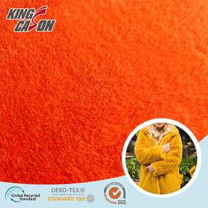 Kingcason Orange Soft Plush Fake Fur Fabric