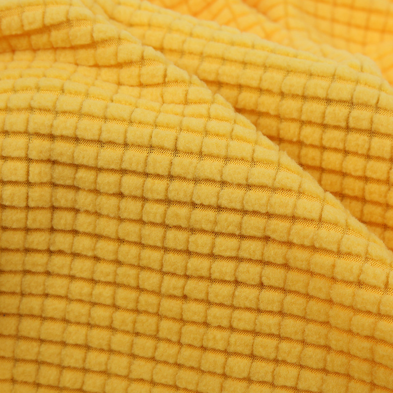 Checkered Jacquard Polar Fleece Fabric