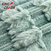 Kingcason Green Jacquard Rabbit Faux Fur Fabric