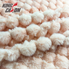 Kingcason Pink Jacquard Rabbit Faux Fur Fabric