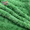 Kingcason Green Wave Jacquard Plush Rabbit Faux Fur Fabric