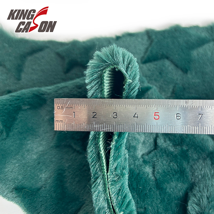 Kingcason Star Embossed Faux Rabbit Fur Fabric