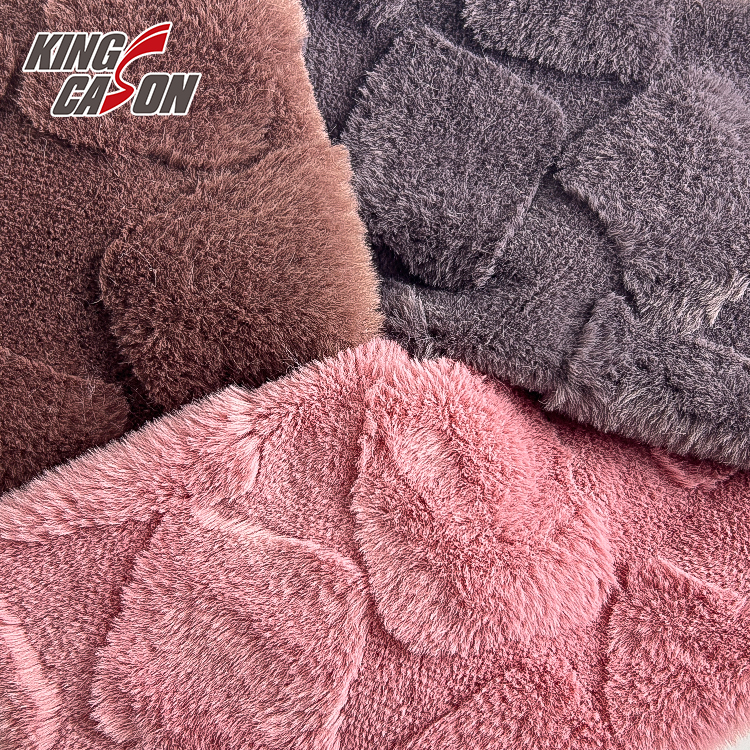 Kingcason Custom Colors Soft Plush Fake Fur Fabric