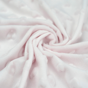 Pink Minky Love Dot Fabric