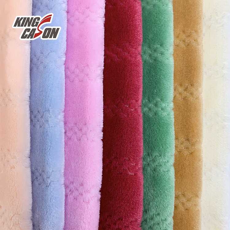 Kingcason Plain Double Faced Flannel Fleece Fabric