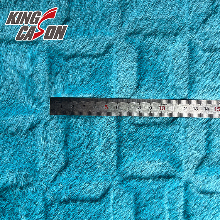 Kingcason Blue 3D Emboss Rabbit Faux Fur Fabric