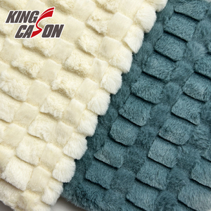 Kingcason Fashion Plain Jacquard Comfortable Rabbit Fake Fur Fabric
