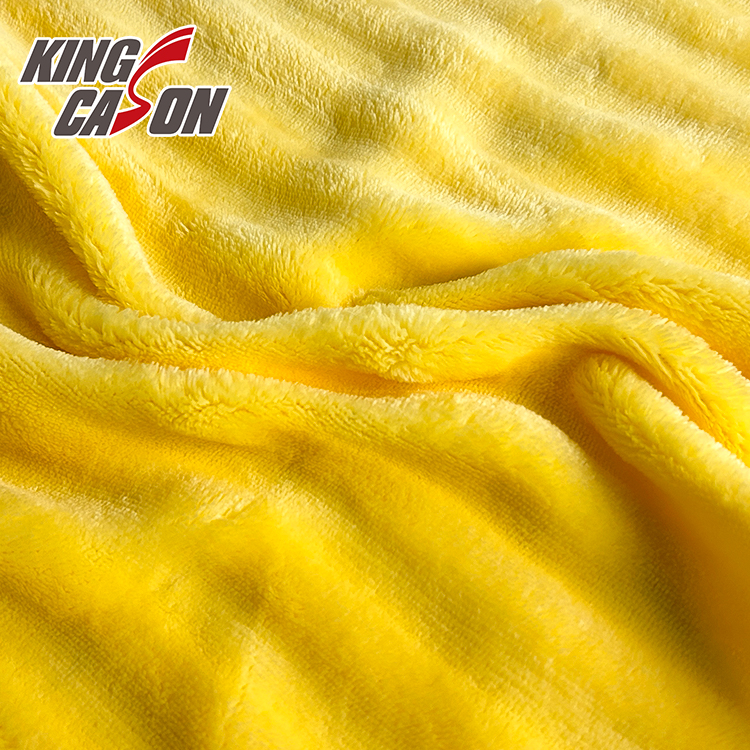 Kingcason Yellow Wave Carving Rabbit Faux Fur Fabric