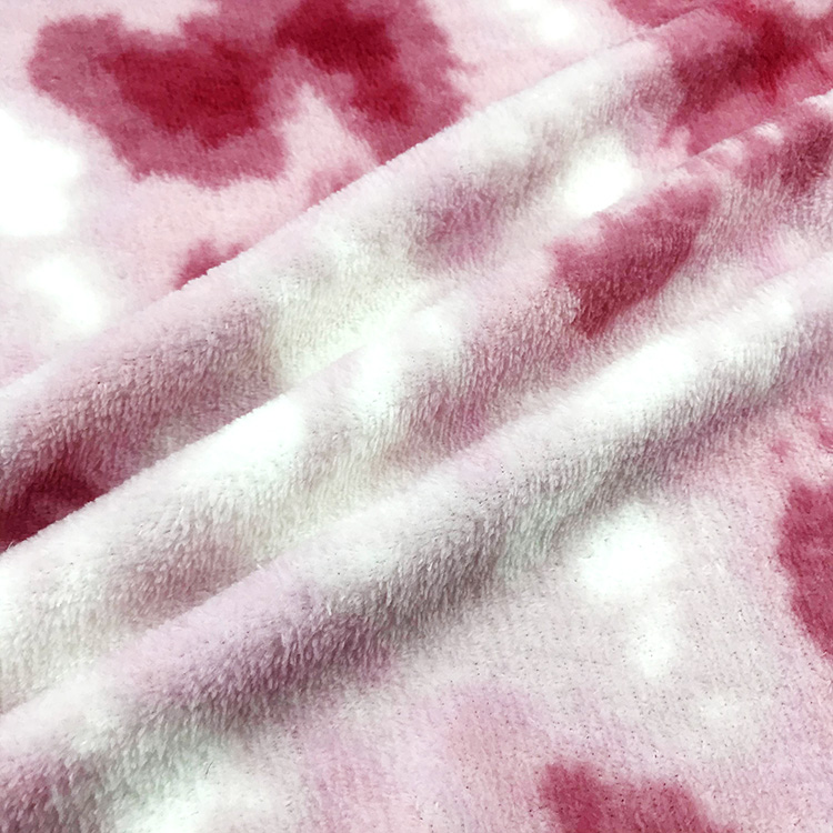 Tie-dye Double Side Coral Fleece Fabric 