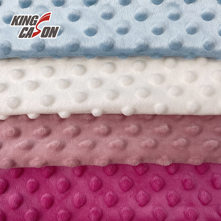 Solid Color Minky Dot Fleece Fabric
