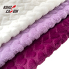 Kingcason Plain Purple Heart Carving Faux Fur Fabric