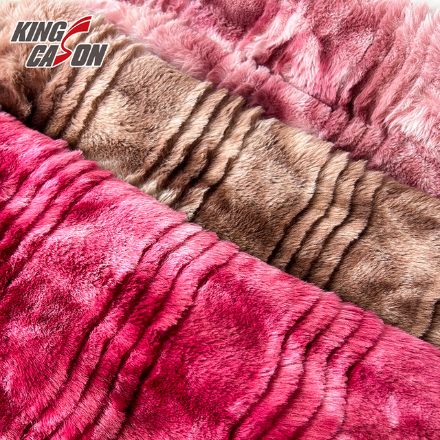 Kingcason Custom Colors Fantastic Tie Dyeing Rabbit Faux Fur Fabric