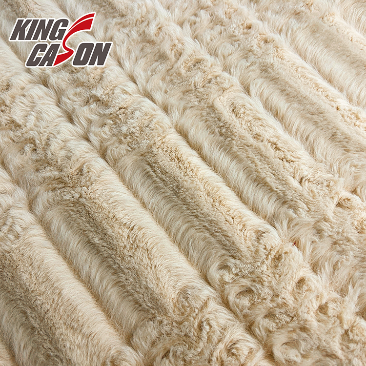 Kingcason Tan Brush Rabbit Faux Fur Fabric