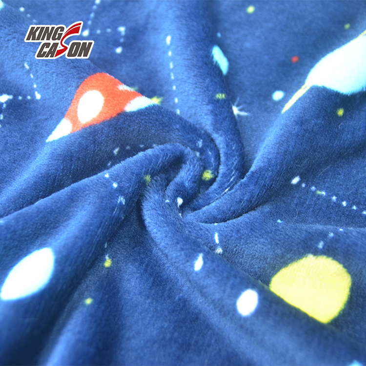 Anti-Pilling Printed Polyester Flannel Fleece Fabric 