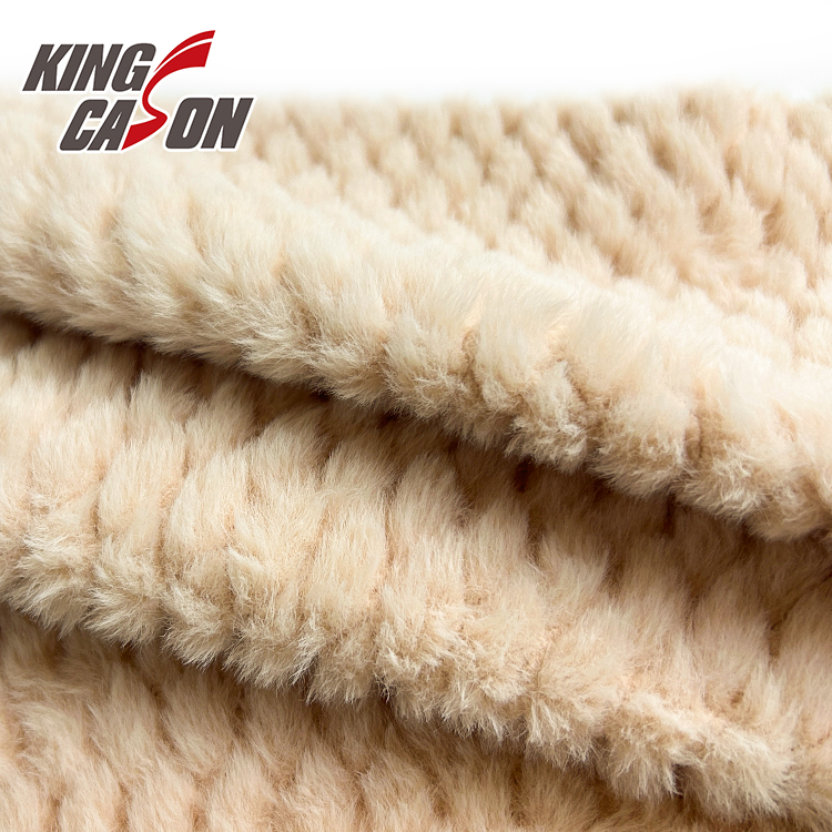 Kingcason Jacquard Rabbit Faux Fur Fabric