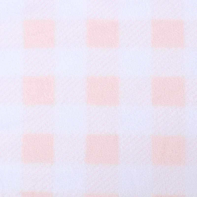 Checkered Texture Printed Polar Fleece Fabric