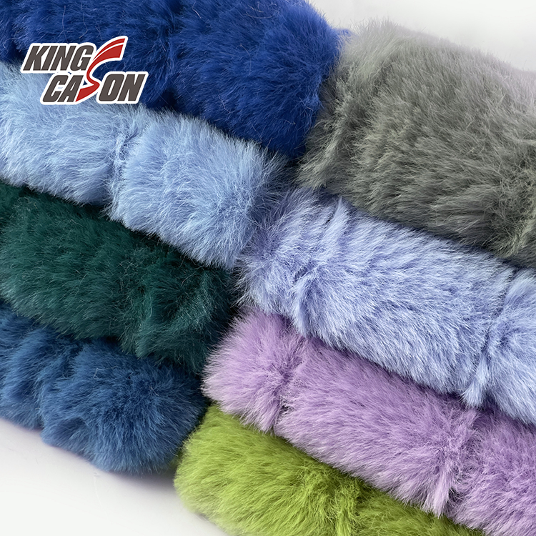 Custom Colors Jacuard Luxury Faux Fur Fabric